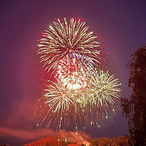 Feuerwerk über Ludwigsstadt